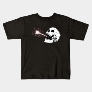 Skull breathing fireworks Kids T-Shirt